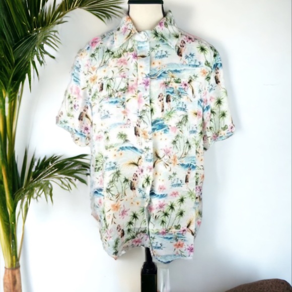 Sandrine Rose By Free People Hawaiian Pearl Snap Shirt
Size M - Picture 11 of 15